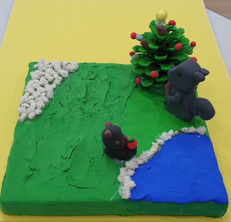 엄마 다람쥐와 아이다람쥐